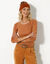 T-shirt manches longues, jersey en coton biologique(**) (caramel)