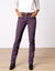Steungevende broek voor kleine lengte, binnenpijplengte 75 cm (aubergine)