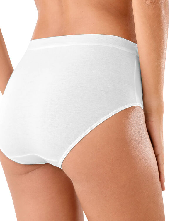 Culotte maxi brodée - lot de 4 (blanc)