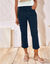 Rechte 7/8-broek met stretch (marine)