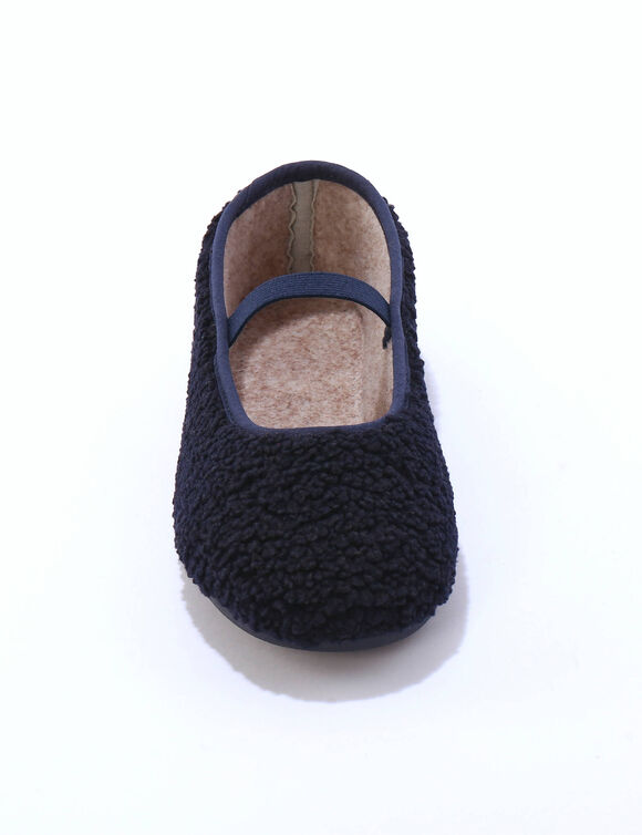 Ballerines en sherpa (bleu)