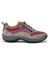 Leren wandelschoenen met rits en veters, grote breedte (grijs / roze)