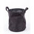 Panier rond velours déco rangement (gris anthracite)