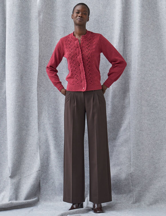 Pantalon large taille haute. (chocolat)
