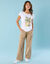 Pantalon coupe large, Spécial Petites (sable)