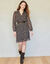 Robe housse &eacute;vas&eacute;e, imprim&eacute; l&eacute;opard (chocolat / taupe)