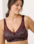 Soutien-gorge minimiseur en dentelle florale - sans armatures (aubergine)