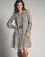 Robe en voile imprimé (marine / beige)
