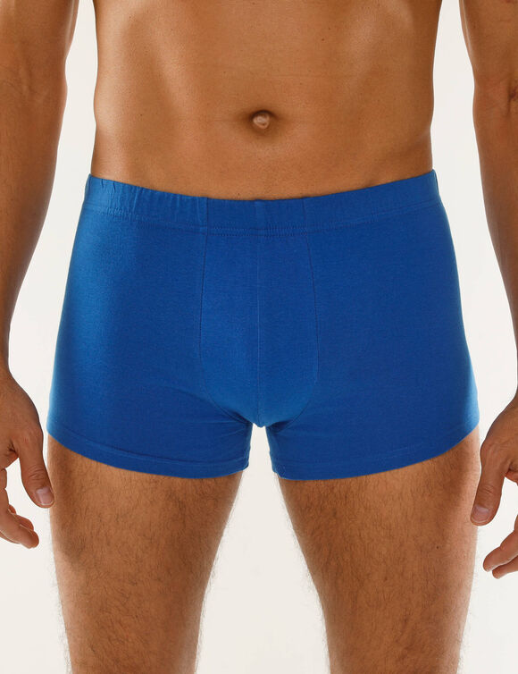 Boxer 100% coton - lot de 4 (bleu + marine + vert)