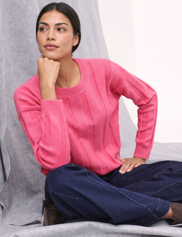 Pull col rond  (rose)