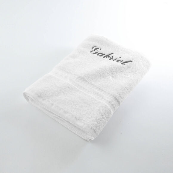 Collection serviettes de bain personnalisables confort moelleux (blanc)