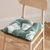 Galette de chaise carr&eacute;e imprim&eacute; feuillage - lot de 2 (eucalyptus)
