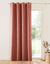 Verduisterend gordijn met damastpatroon met plantenmotief en oogringetjes (terracotta)