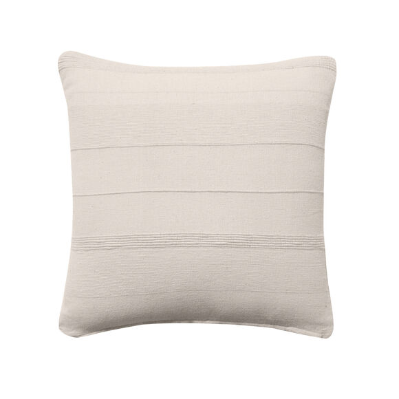 Housse coussin unie coton tissage artisanal - lot de 2 (&eacute;cru)