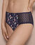 Maxislip in katoen en kant met kasjmierprint Coria - set van 2 (blauw)