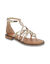 Platte sandalen in leer, Harabesque (goudkleurig)