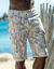 Bermuda in canvas met camouflageprint (lichtgrijs)