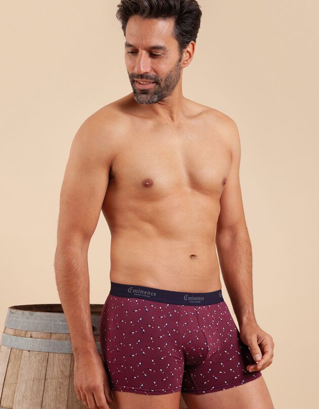 Shorty in katoenstretch - set van 3 (groen + bordeaux + marine)