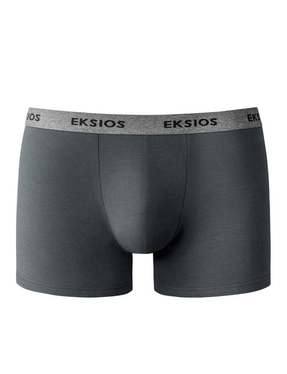 Boxer uni mi-long - lot de 3 (gris + bleu + vert)