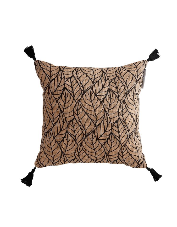 Coussin en jute (noir)