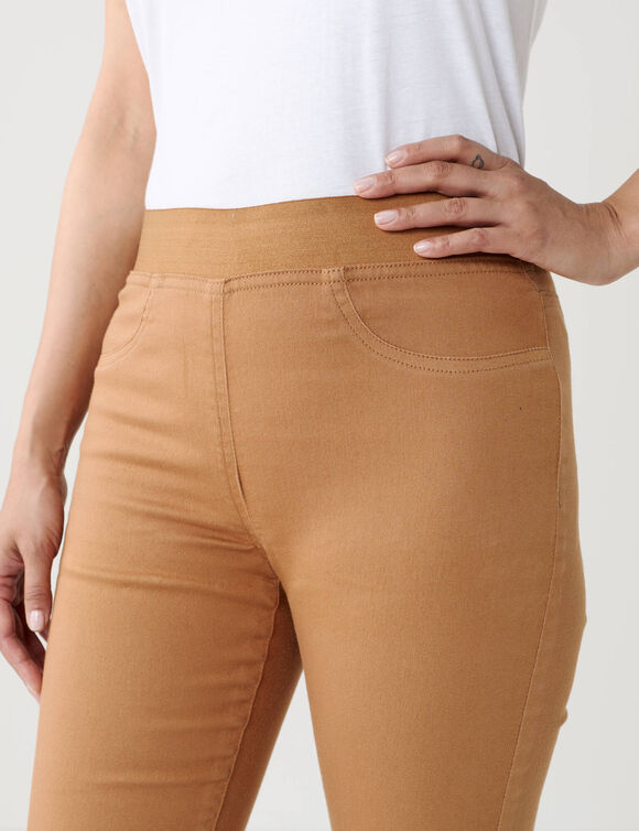 Jegging grande stature - taille &eacute;lastiqu&eacute;e ultra confort (caramel)