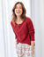 Tee-shirt pyjama manches longues (bordeaux)