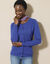 Cardigan met knoopsluiting, lamswol (felblauw)