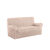 Housse bi-extensible microfibre gaufrée pour fauteuil et canapé (beige)