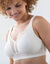 Soutien-gorge dentelle et velours grand maintien - sans armatures (ivoire)