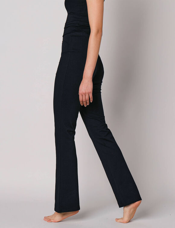Legging bootcut, molleton chaud (noir)