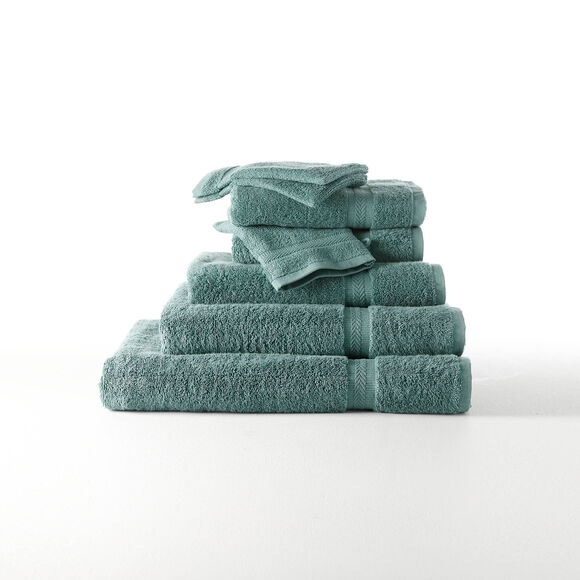 Collection serviettes de bain unies 420 g/m2 confort moelleux (eucalyptus)