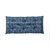 Long coussin d&eacute;co imprim&eacute; feuillage (bleu)