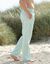 Broek met elastische tailleband (watergroen)