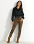 Chemise volume ample unie, satin (noir)