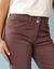 Rechte broek met uitsnijdingen, speciaal voor kleine maten (chocolade)