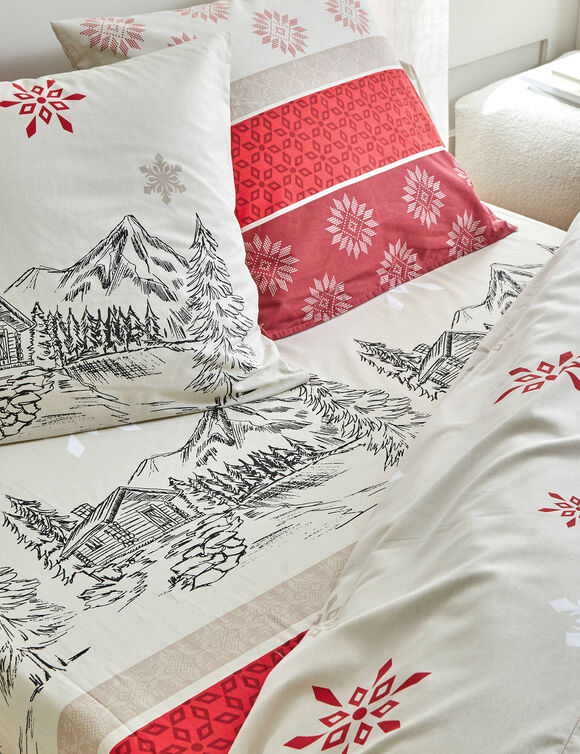 Bedlinnen Montana in flanel (rood)
