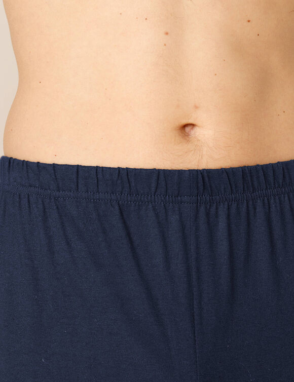 Pyjama pantalon jersey coton manches longues (kaki / marine)