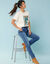 T-shirt met korte mouwen en geplaatste print, kleine lengtes (beige)
