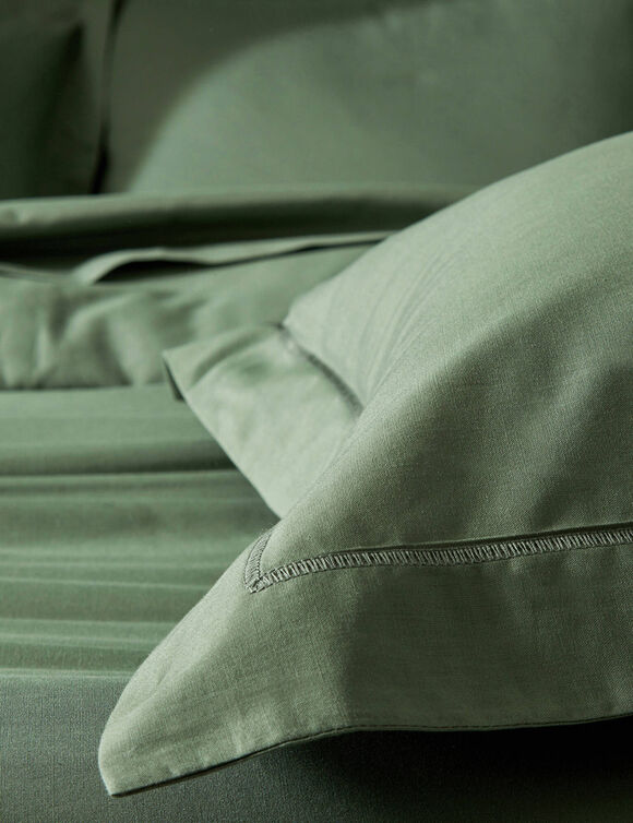 Linge de lit uni - coton 57 fils/cm&sup2; (eucalyptus)