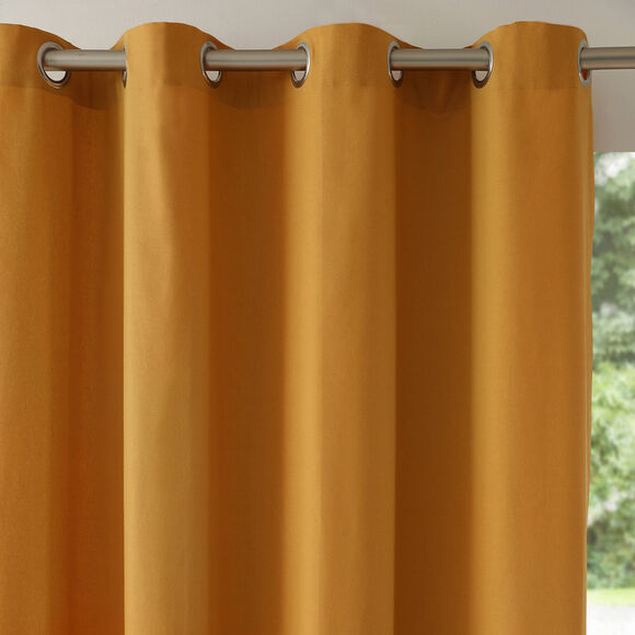 Rideau occultant bachette uni (miel)