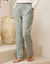 Pantalon pyjama imprimé floral (vert / rose pâle)