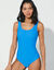 Effen zwembadpak (blauw)