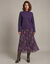 Rok van voile met bloemenprint, met onderrok (paars)