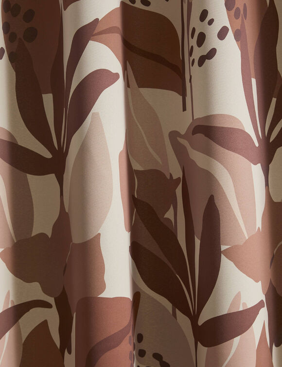 Verduisterend gordijn met plantenprint (terracotta)