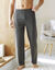 Pantalon pyjama coton uni (antraciet)