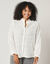 Blouse col montant volantée, dentelle (écru)