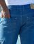 Bermuda in denim, cargomodel, stretchkatoen (stone)
