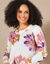 Trui met bloemenprint (ecru / parma)