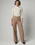 Ruime broek met gestikte plooien, klein postuur (beige)