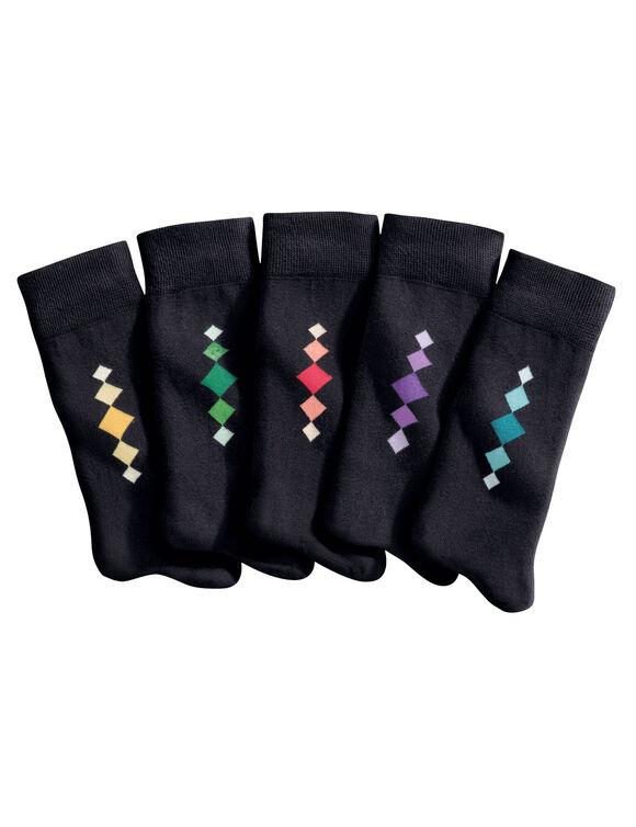 Fantasie kniekousen - set van 5 paar (zwart)